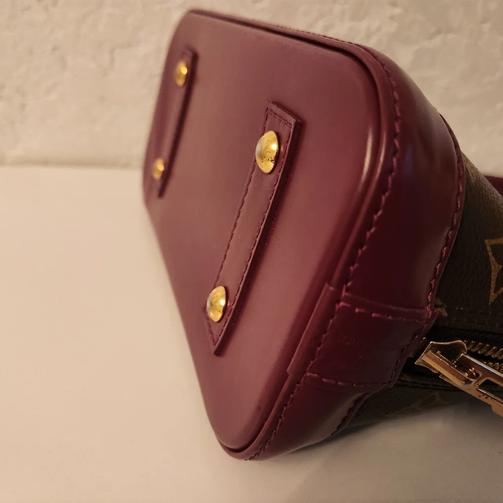 Louis Vuitton Monogram Canvas Bag - Brown and Purple Alma BB - Picture 5 of 12